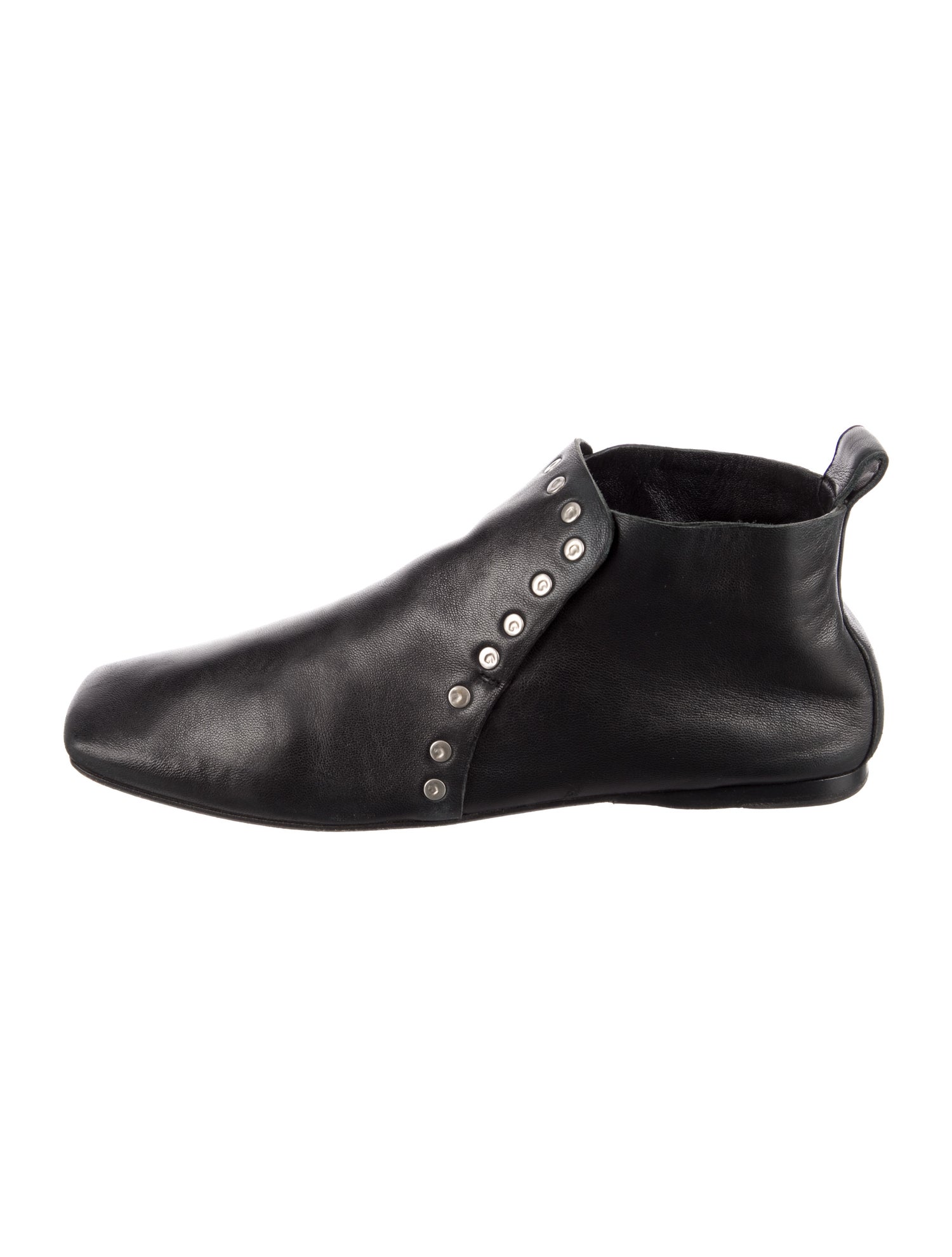 Celine Leather Studded Accents Boots