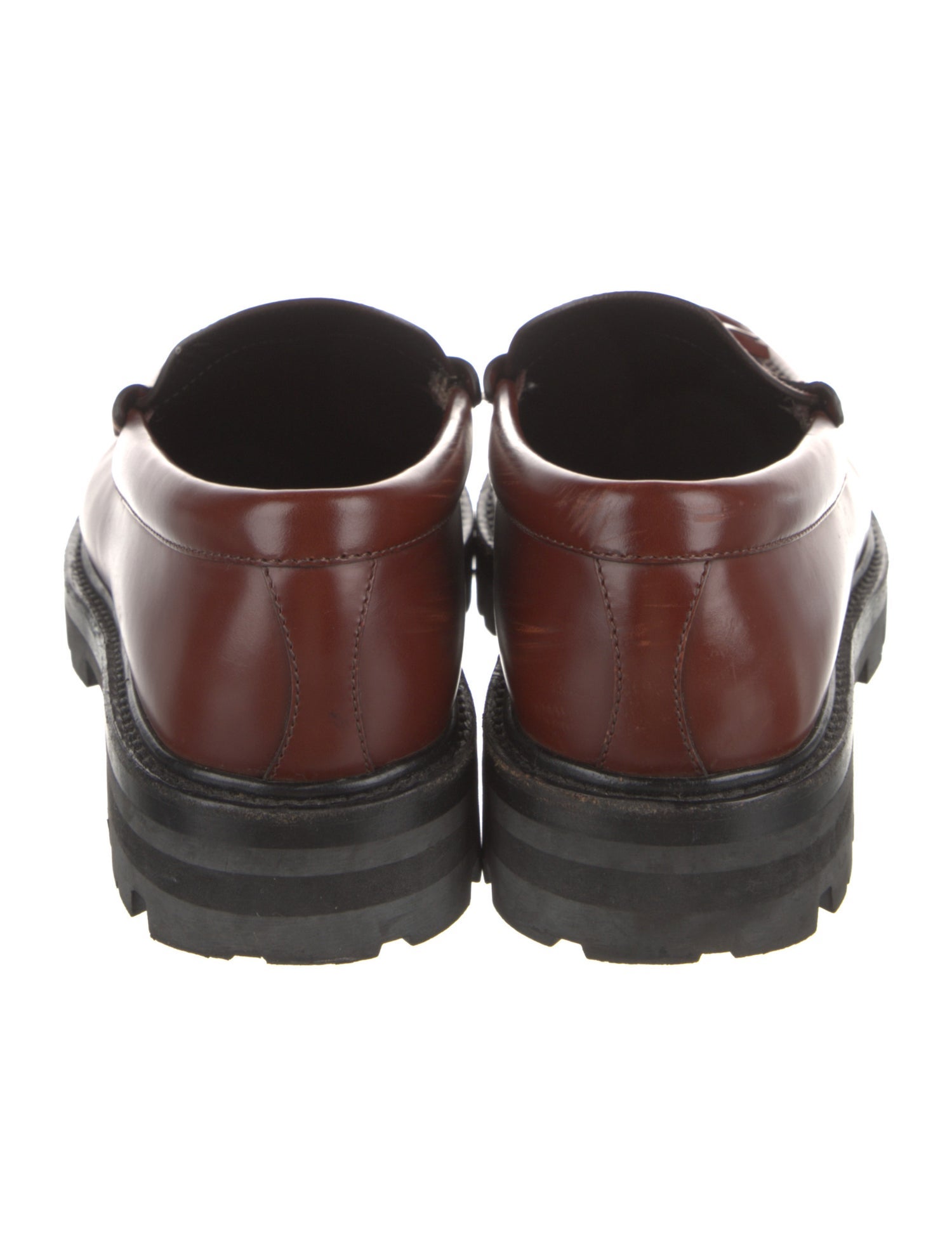 Celine Leather Tassel Accents Loafers