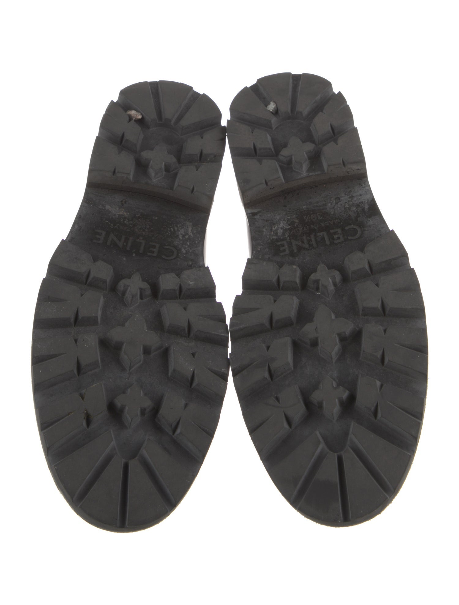 Celine Leather Tassel Accents Loafers