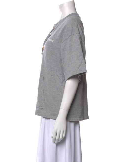 Celine V-Neck Short Sleeve Sweatshirt