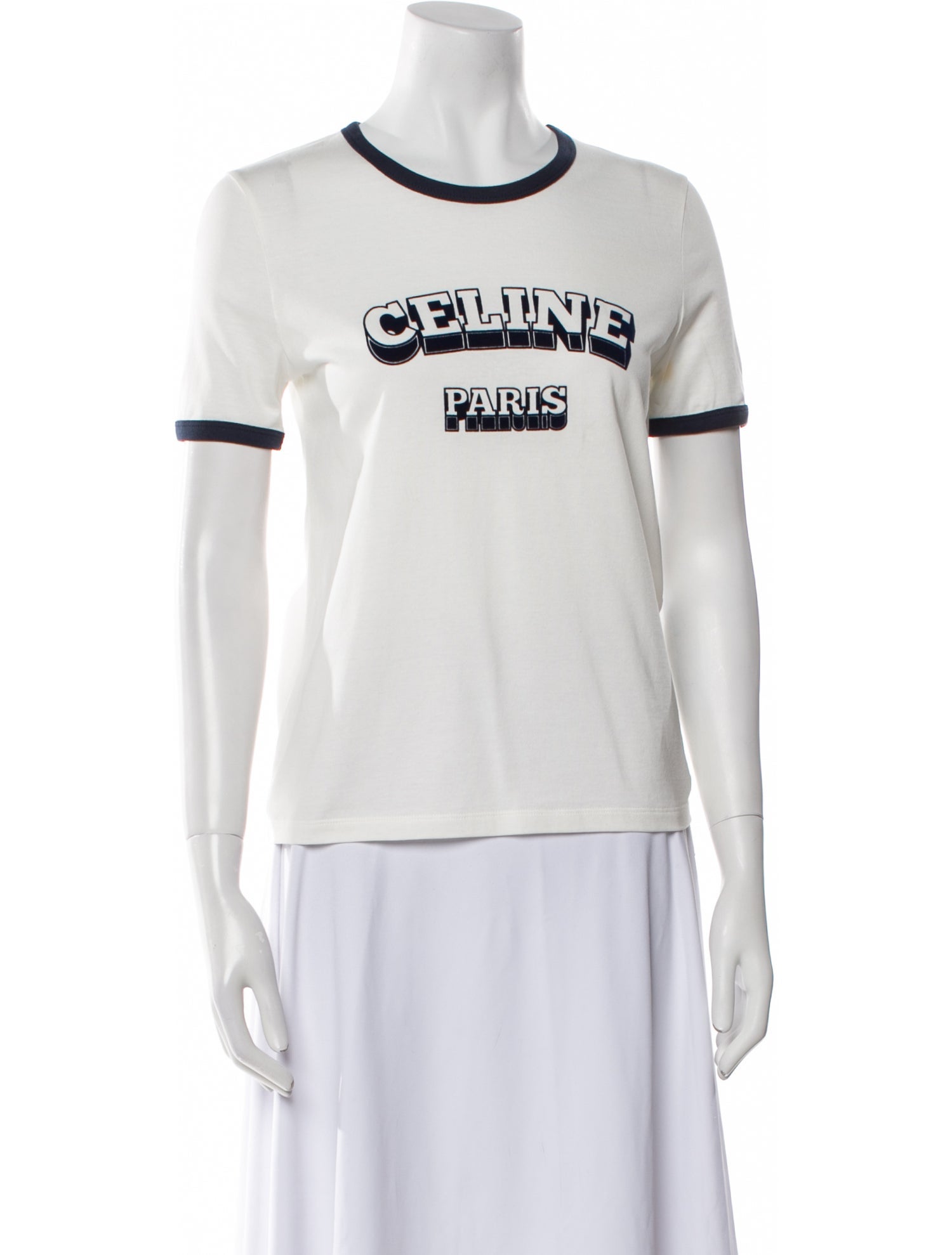 Celine Graphic Print Crew Neck T-Shirt