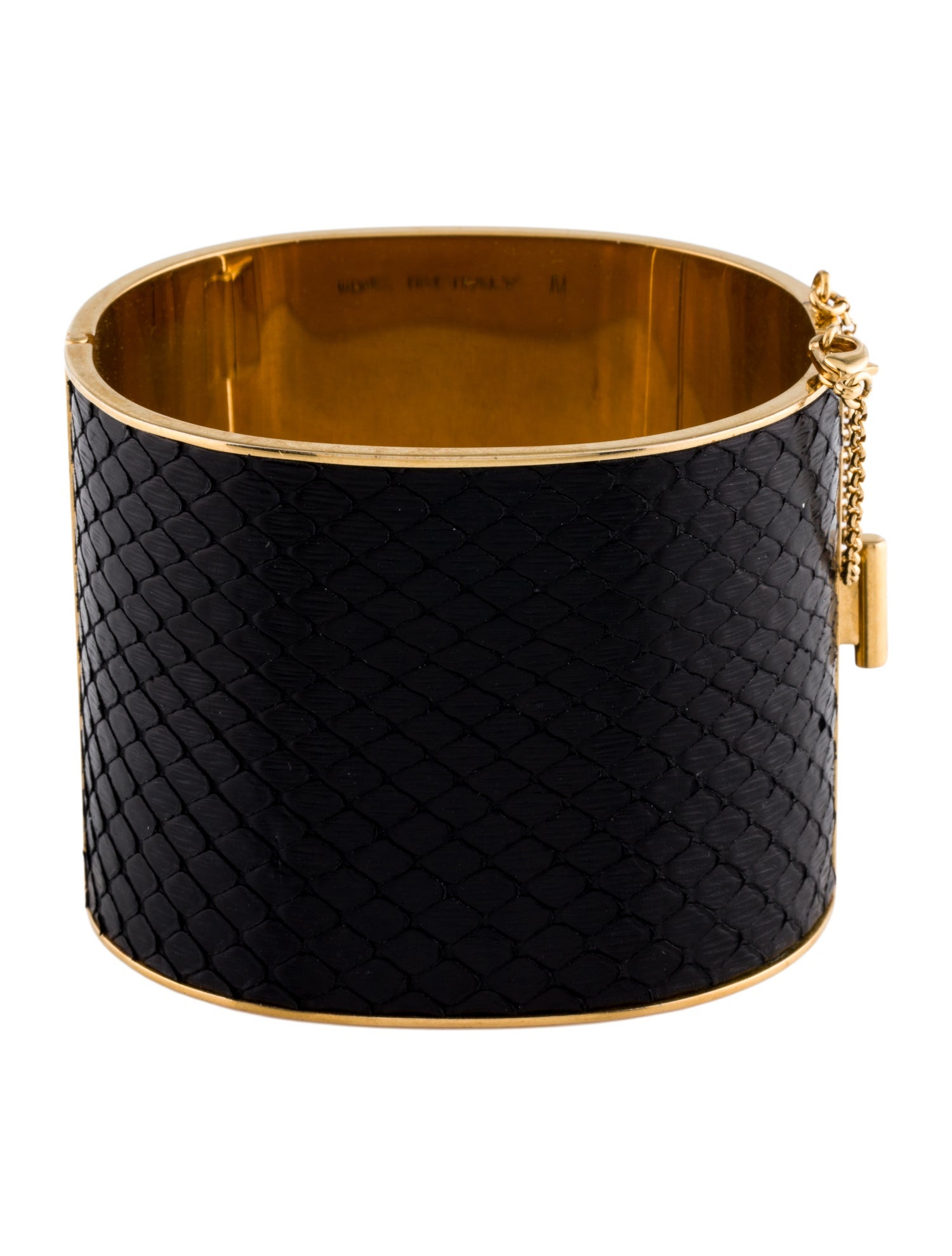Celine Snakeskin Manchette Cuff Bracelet