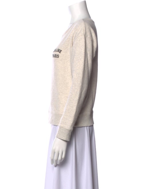 Celine Graphic Print Bateau Neckline Sweatshirt