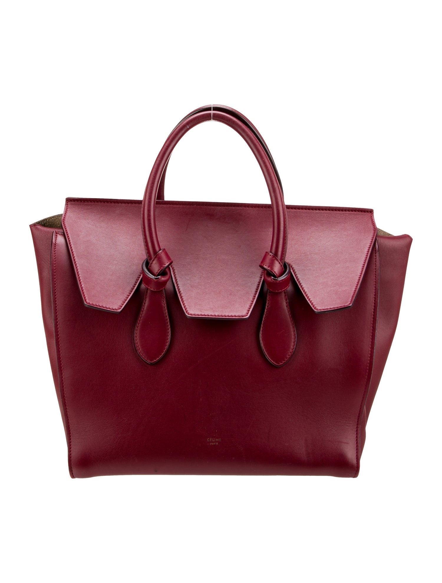 Celine Leather Tie Tote Small