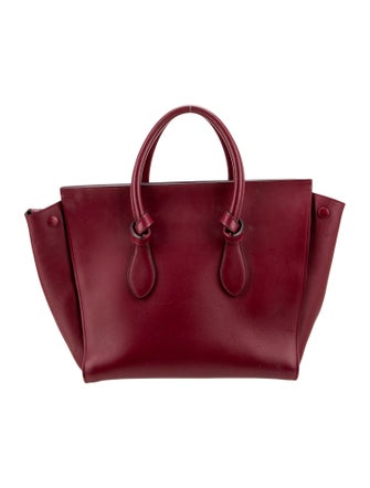 Celine Leather Tie Tote Small
