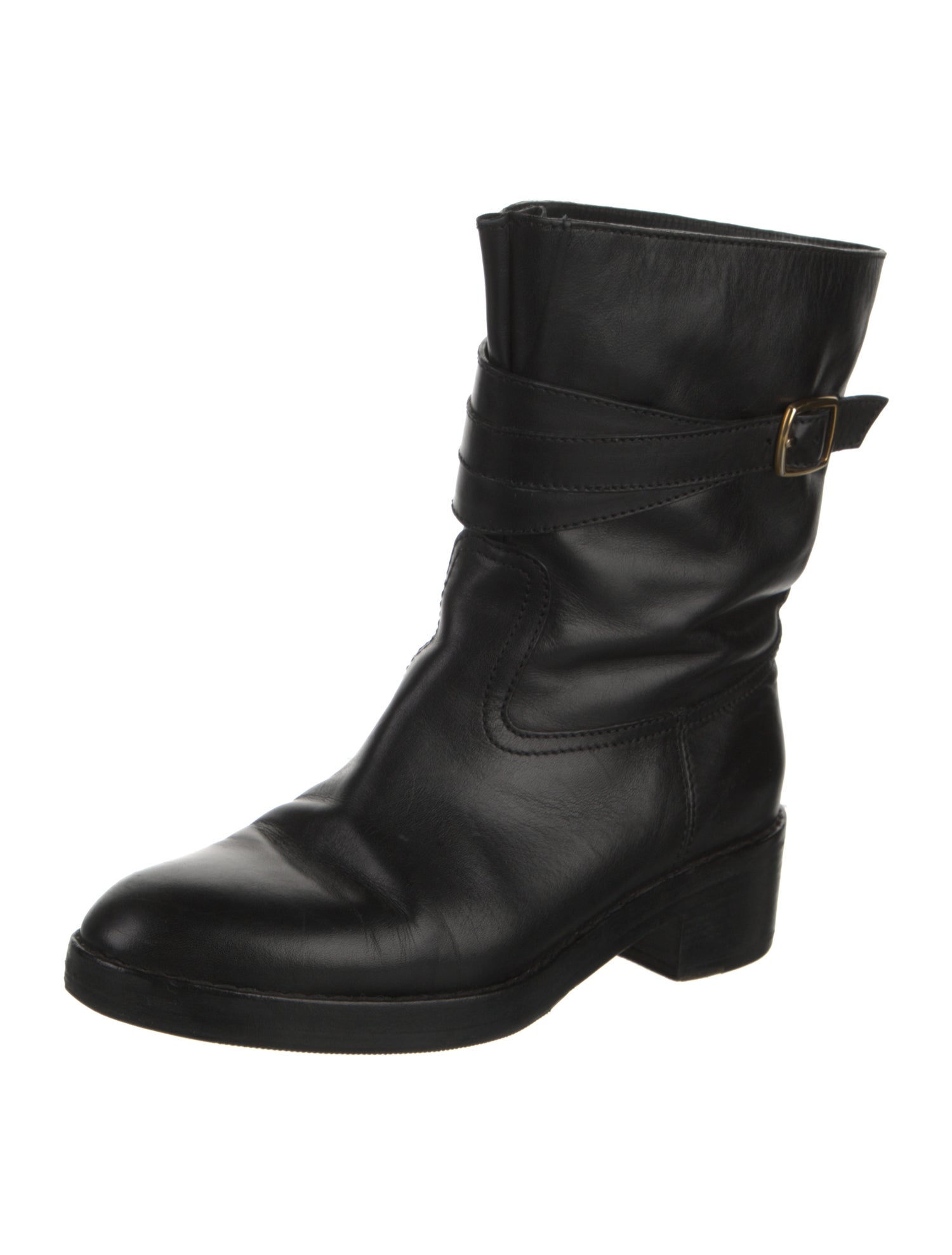 Celine Leather Moto Boots
