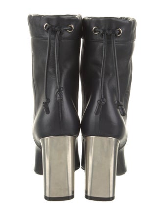 Celine Leather Lace-Up Boots