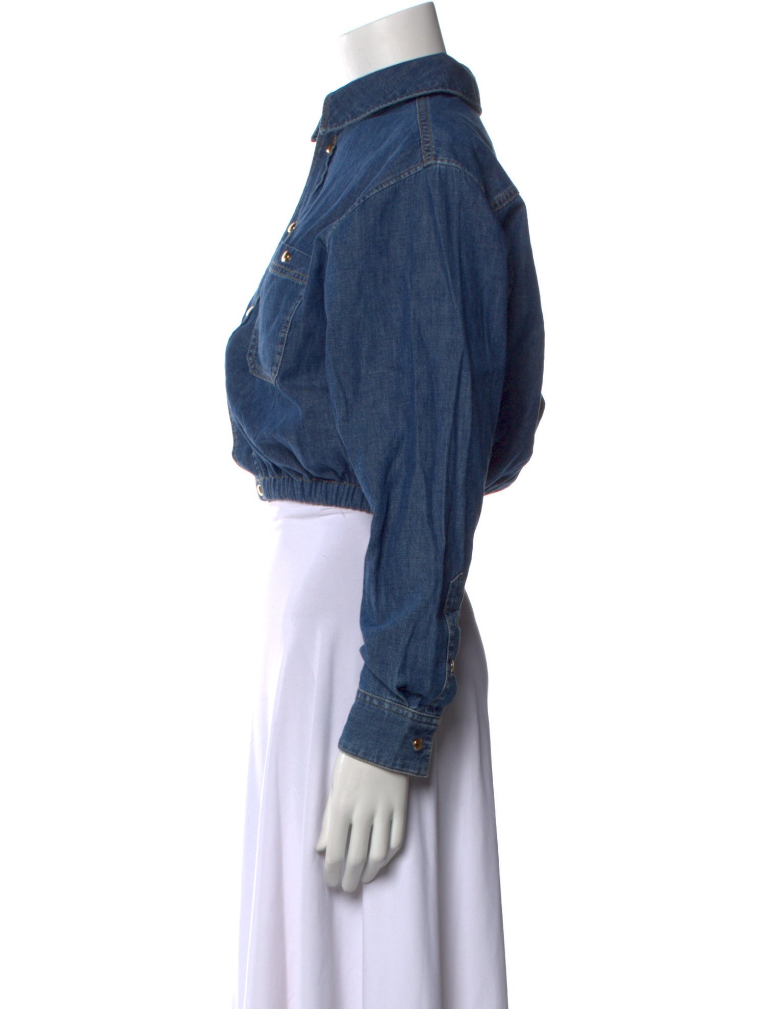 Celine Mock Neck Long Sleeve Crop Top w/ Tags