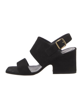 Celine Suede Slingback Sandals