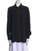 Celine Striped Long Sleeve Button-Up Top
