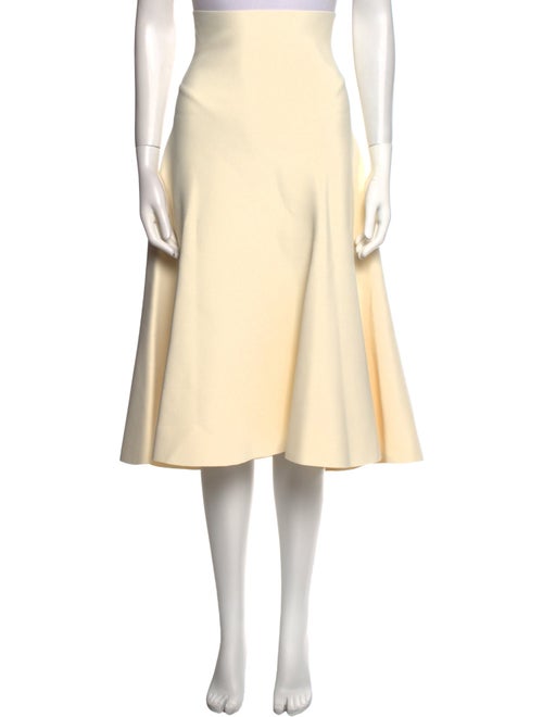 Celine Pleated Accents Knee-Length Skirt