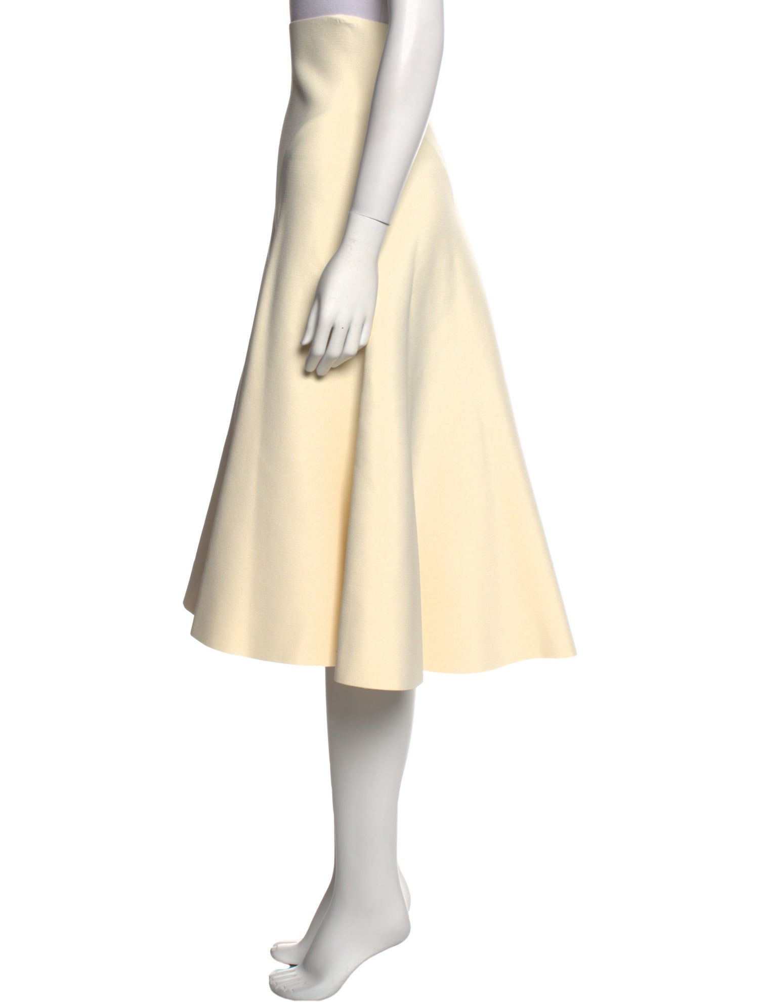 Celine Pleated Accents Knee-Length Skirt