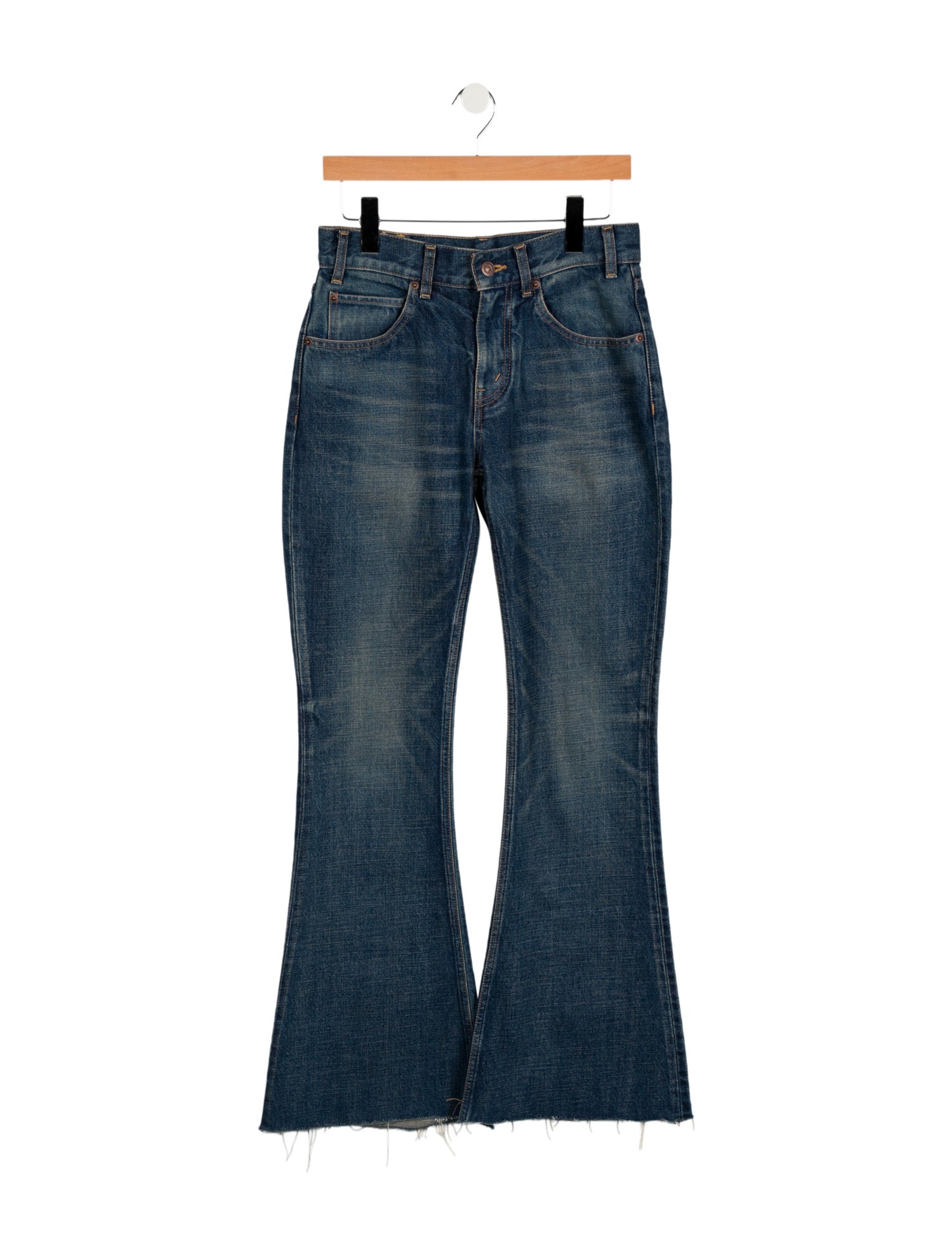 Celine Mid-Rise Wide Leg Jeans