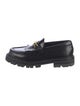 Celine Leather Chain-Link Accents Loafers