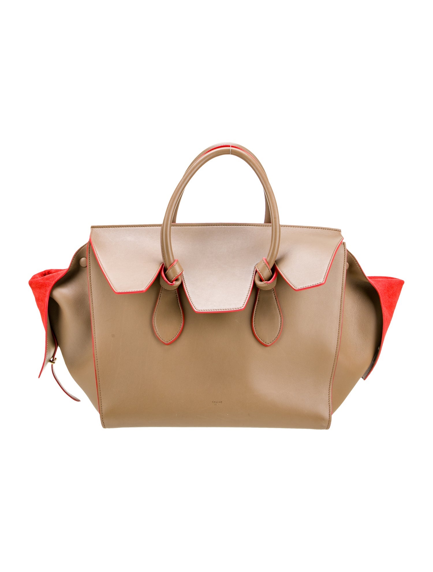 Celine Leather Tie Tote Large