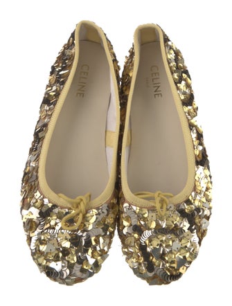 Celine Sequins Bow Accents Flats