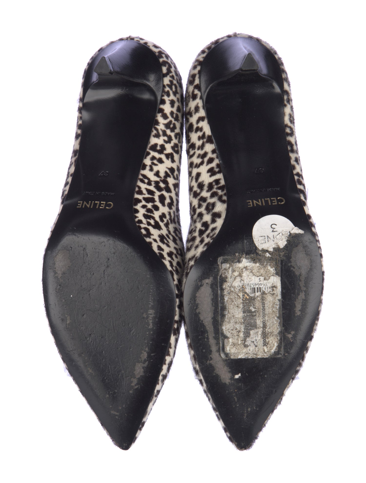 Celine Ponyhair Animal Print Pumps