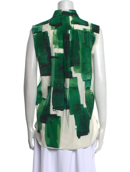 Celine Silk Printed Button-Up Top