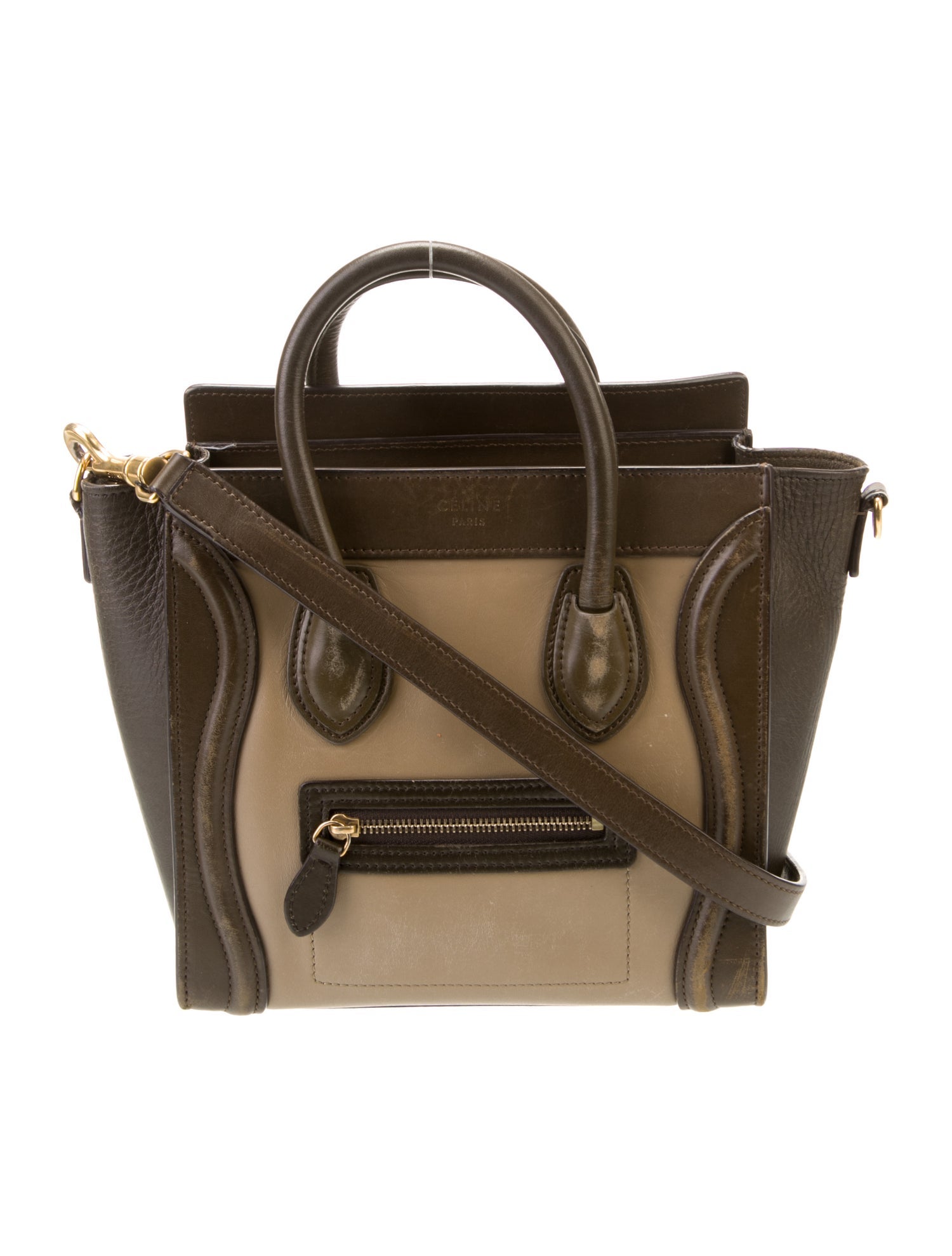 Celine Leather Luggage Nano