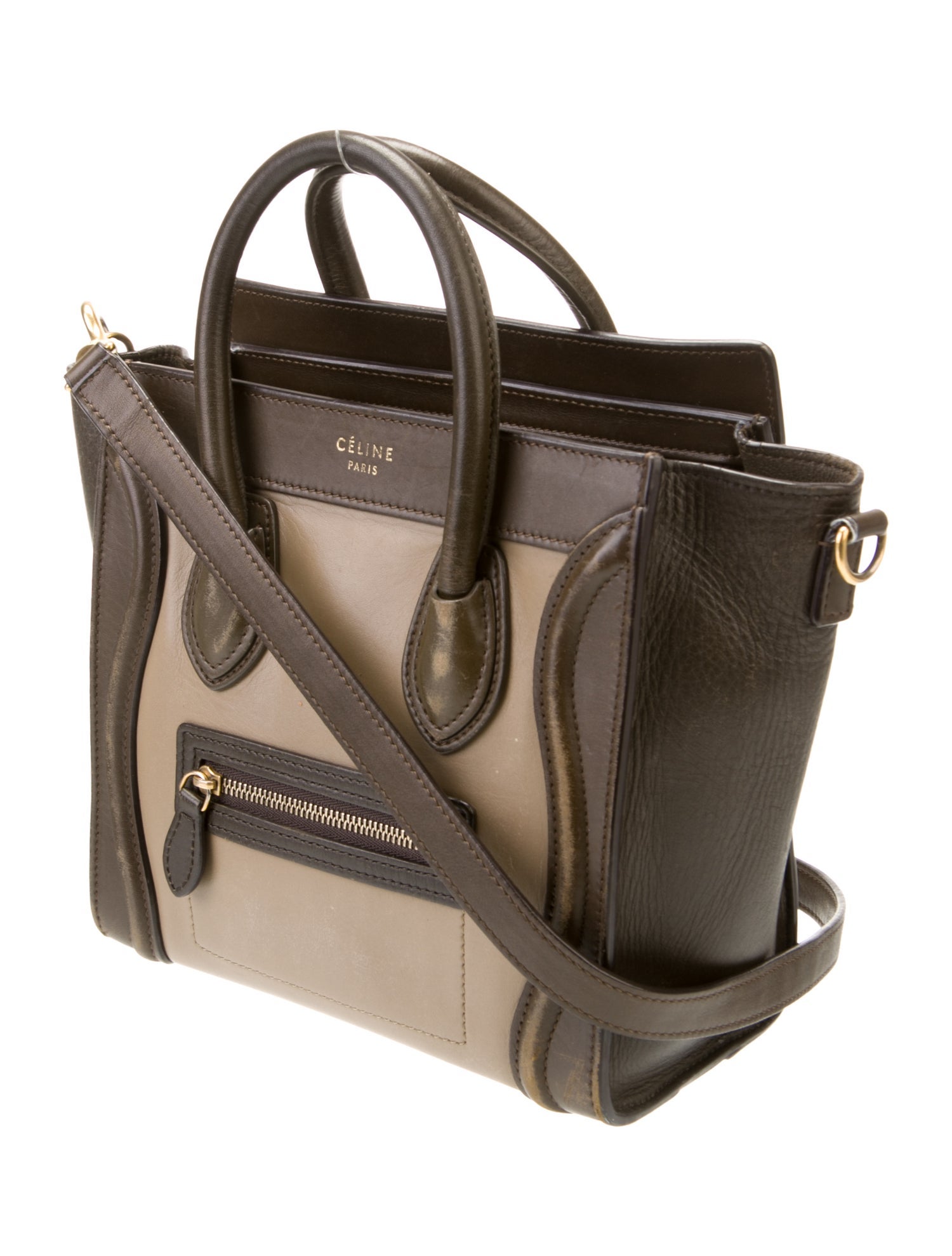 Celine Leather Luggage Nano