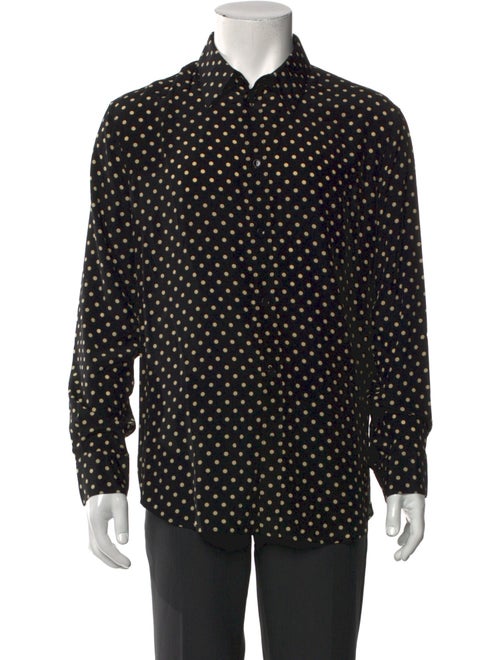 Celine Silk Polka Dot Print Shirt