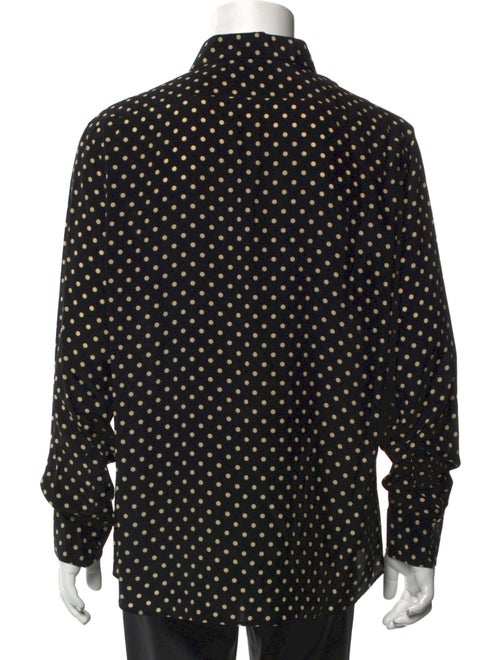 Celine Silk Polka Dot Print Shirt