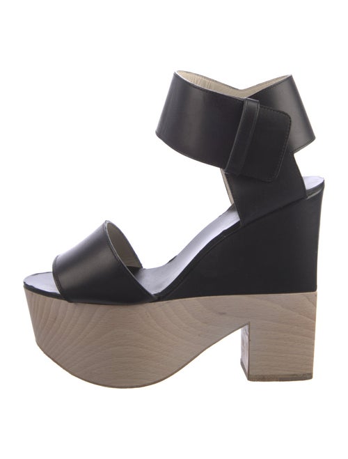 Celine Leather Cutout Accent Sandals