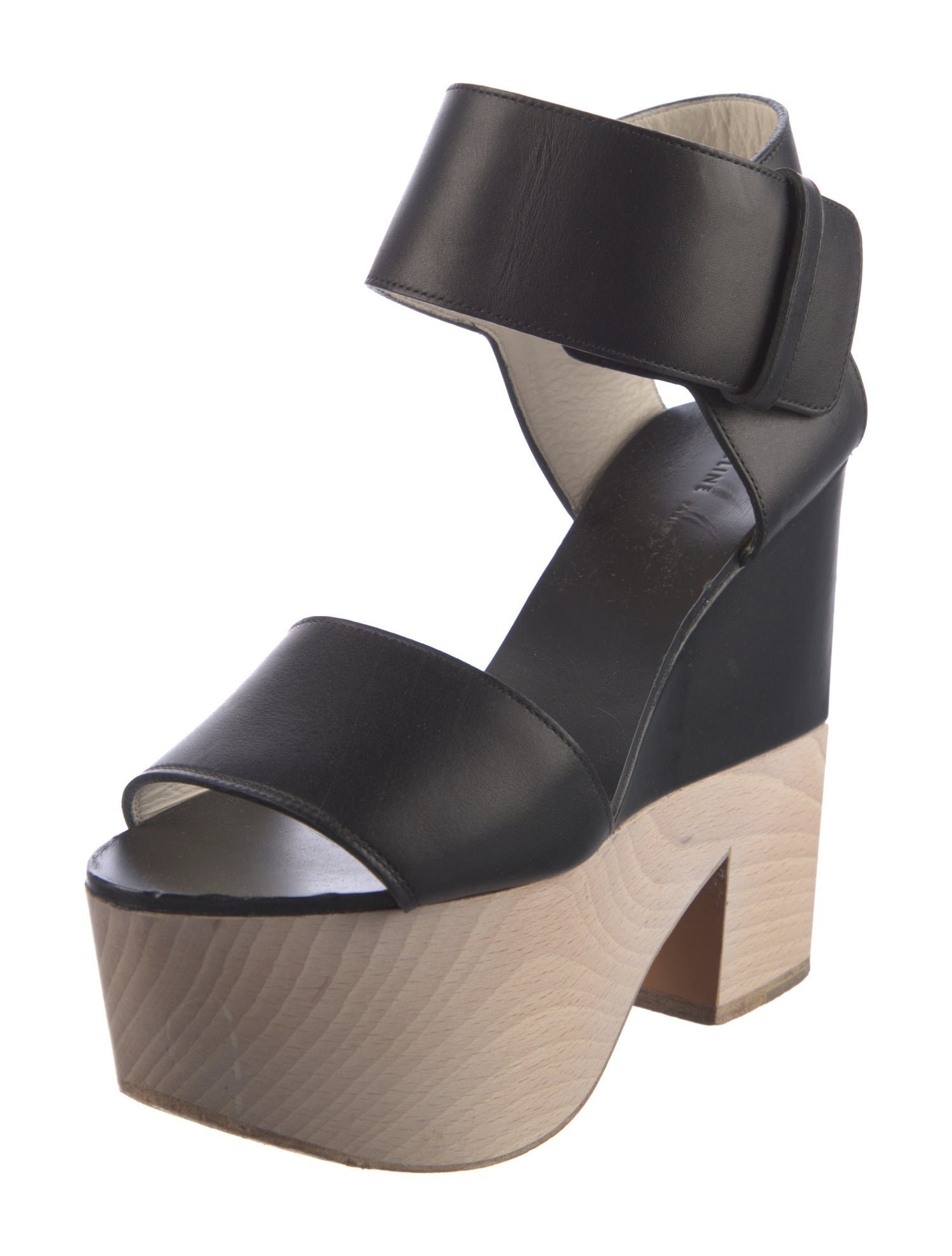 Celine Leather Cutout Accent Sandals