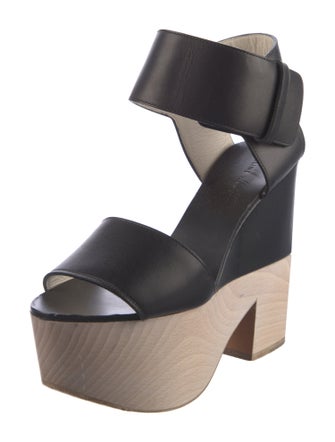 Celine Leather Cutout Accent Sandals