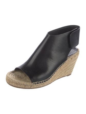 Celine Leather Cutout Accent Espadrilles