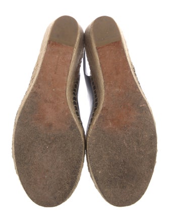 Celine Leather Cutout Accent Espadrilles