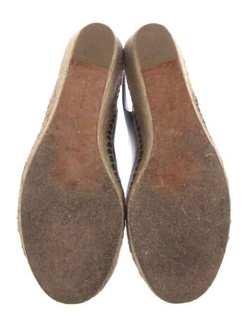 Celine Leather Cutout Accent Espadrilles