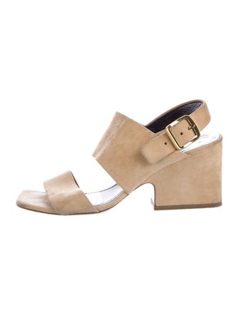 Celine Suede Slingback Sandals
