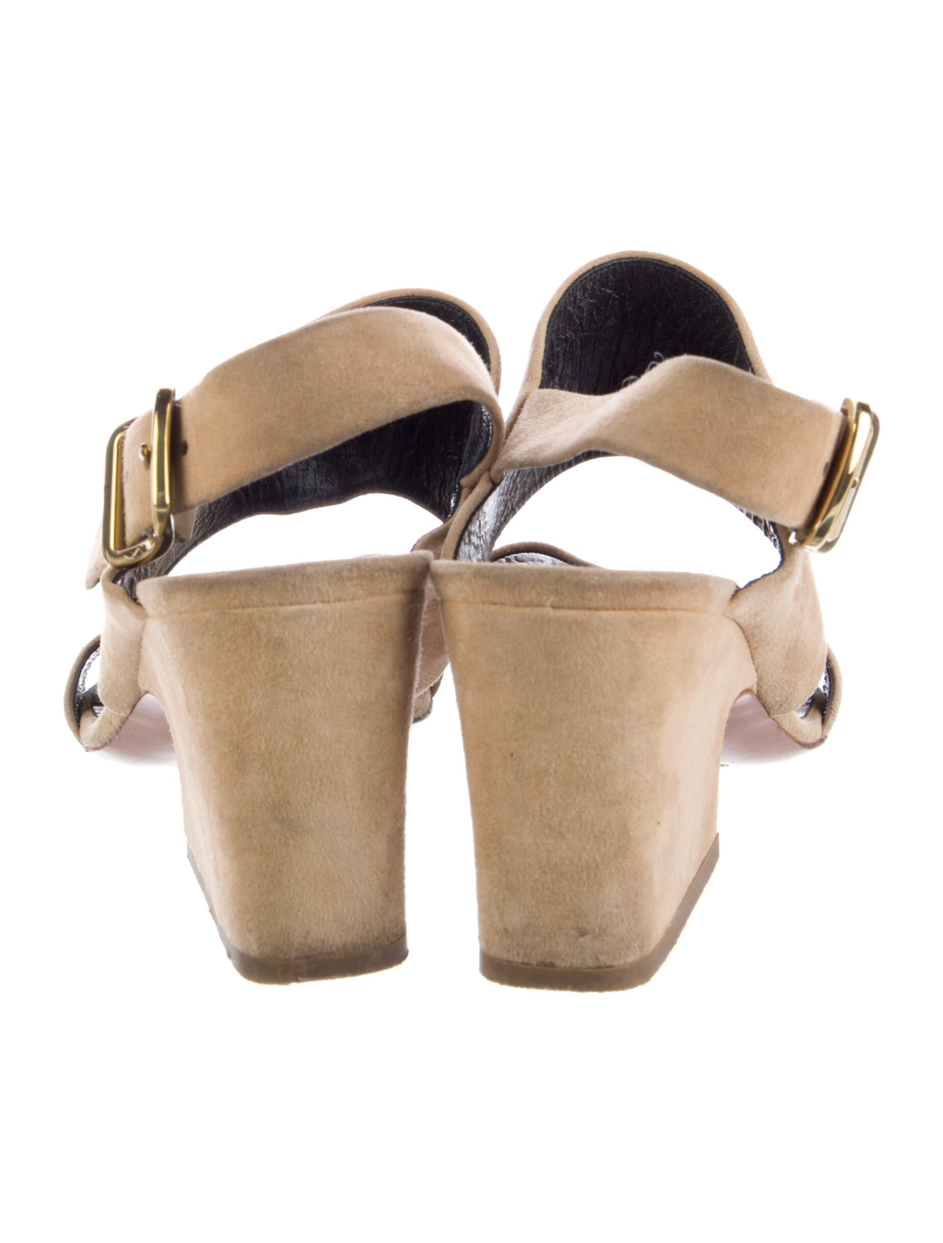 Celine Suede Slingback Sandals