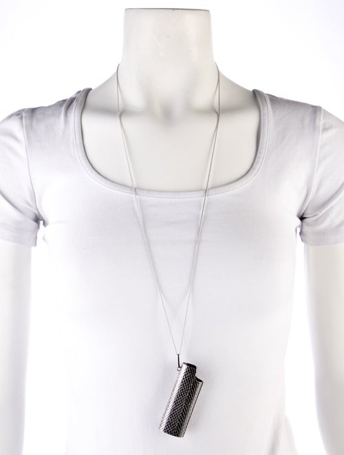 Celine Snake-Engraved Lighter Case Necklace