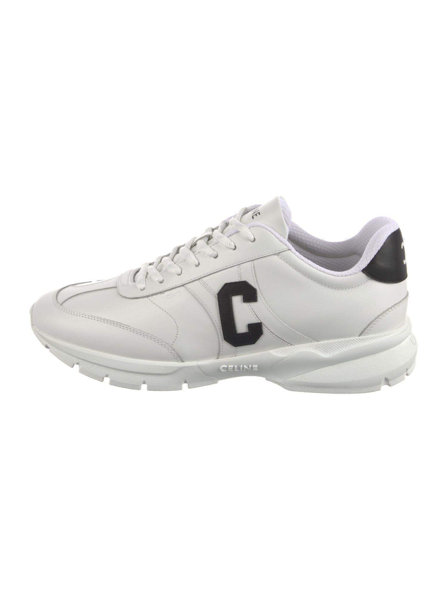 Celine Leather Graphic Print Sneakers