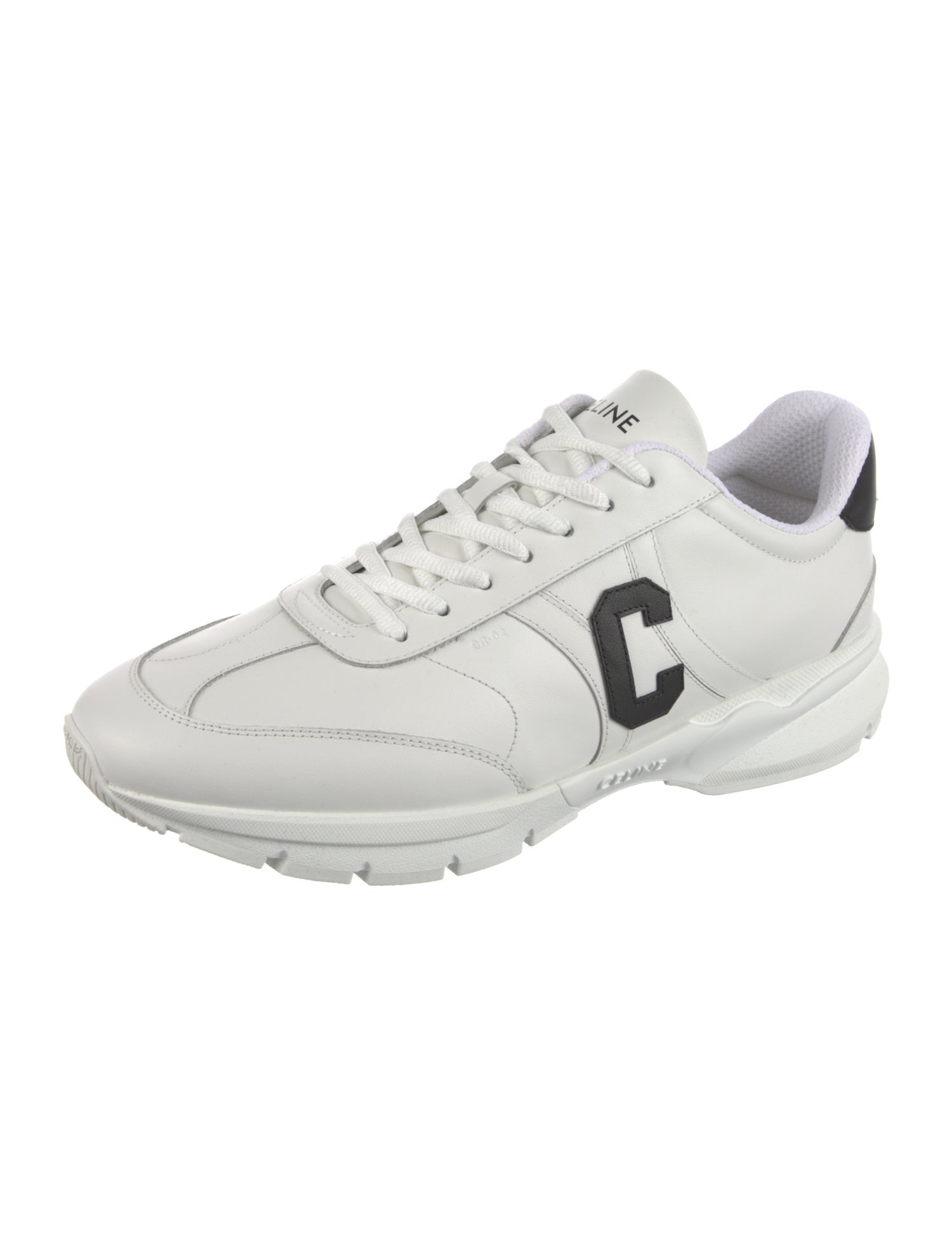 Celine Leather Graphic Print Sneakers