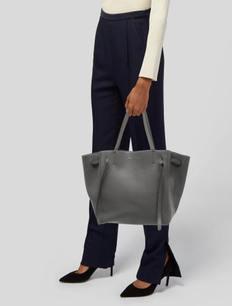 Celine Leather Cabas Phantom w/Belt Small