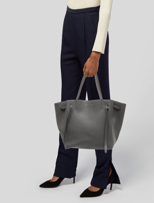 Celine Leather Cabas Phantom w/Belt Small