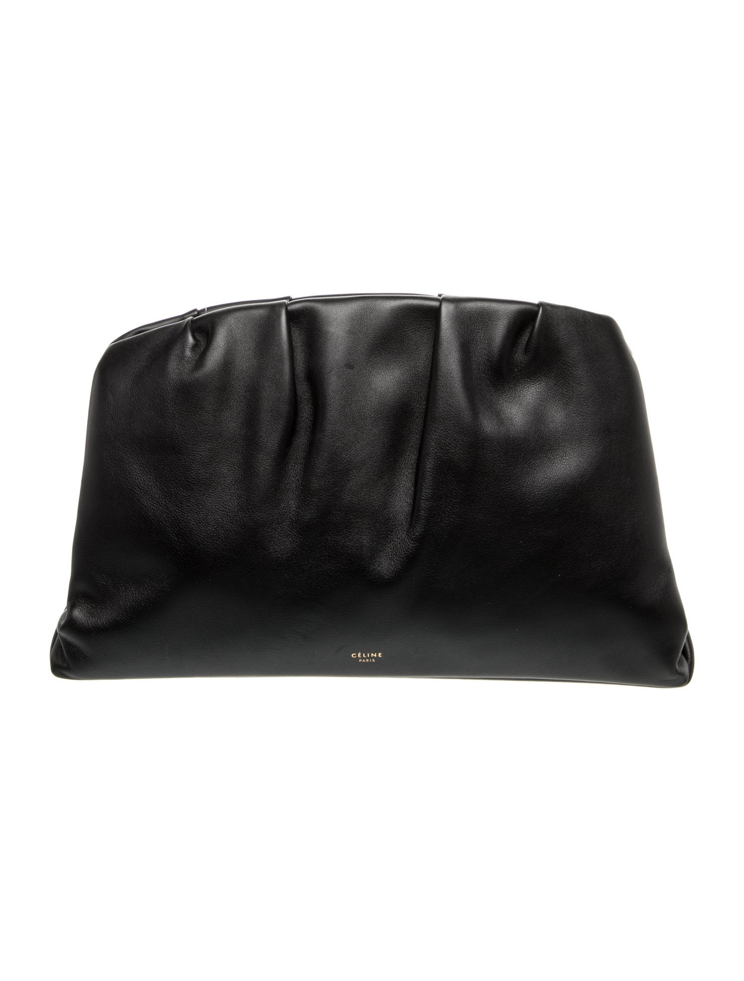 Celine Leather French Lock Clutch