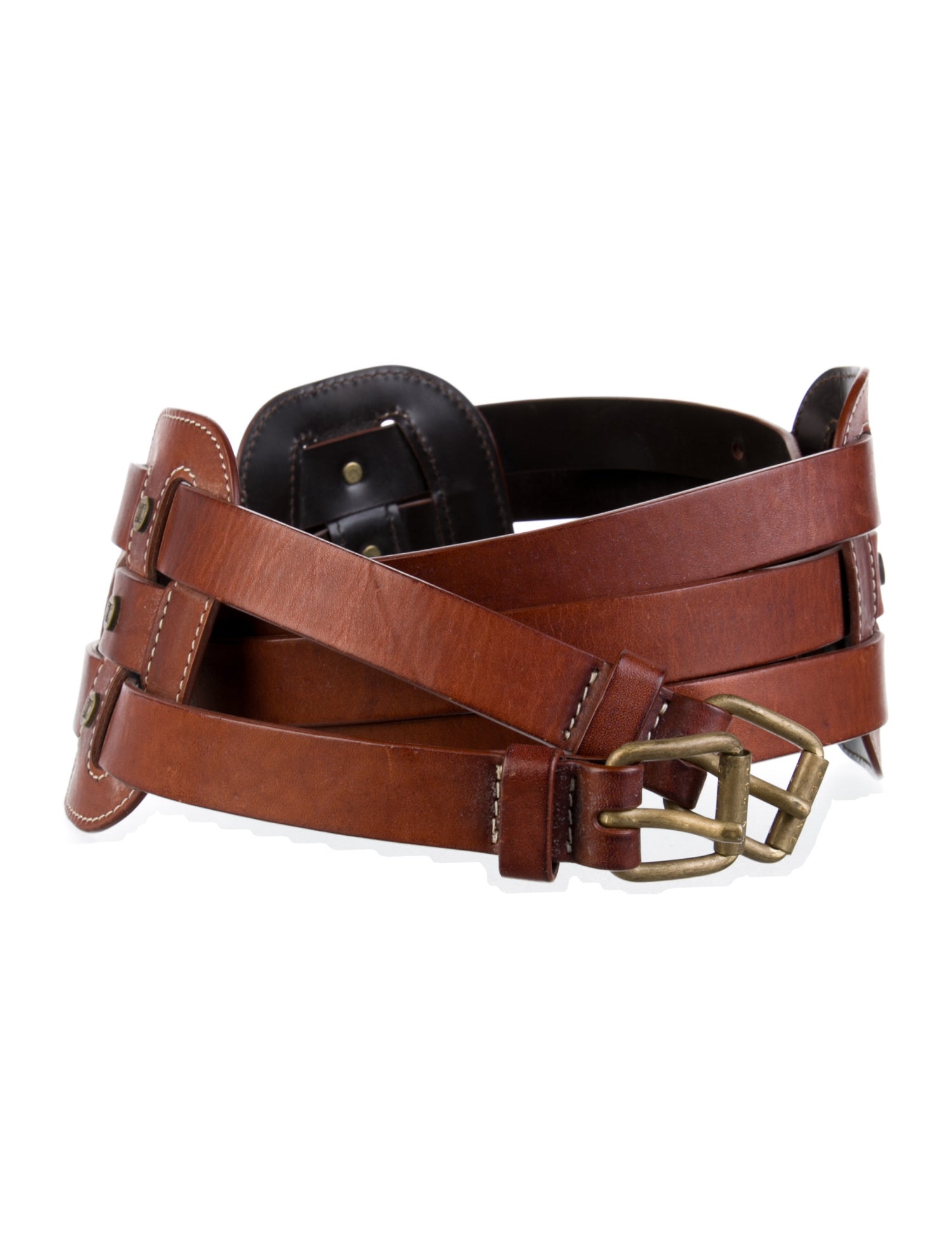 Celine Wide Leather Waist Belt