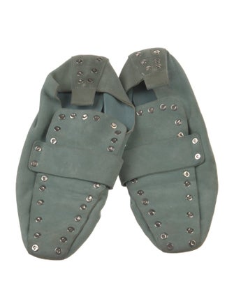 Celine Suede Studded Accents Moccasins