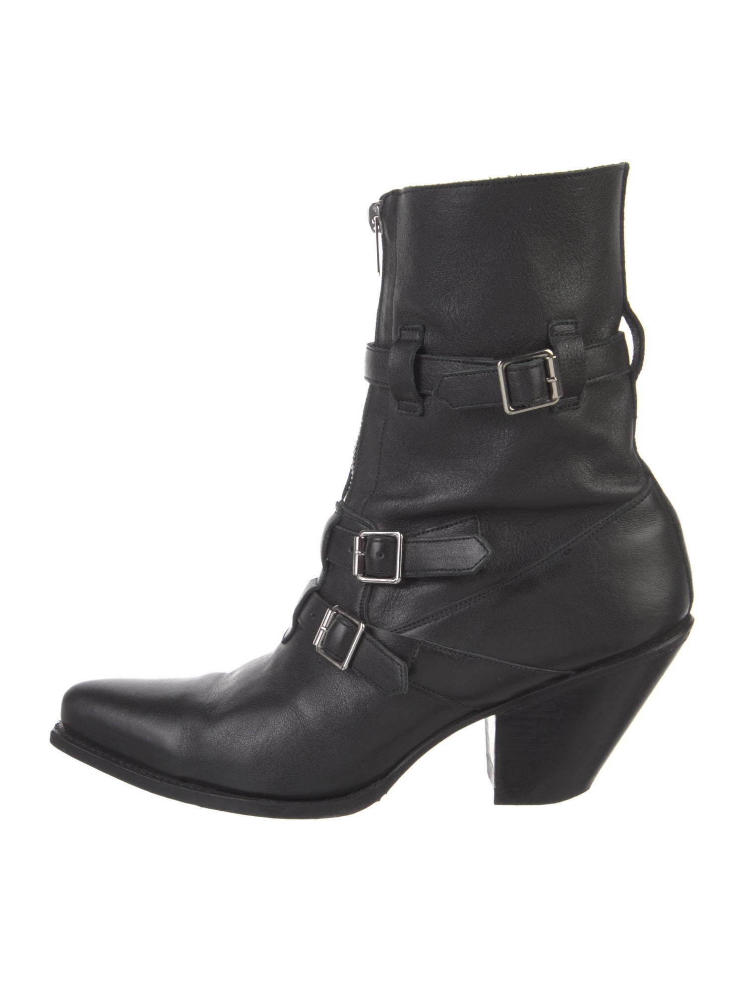 Celine Leather Moto Boots