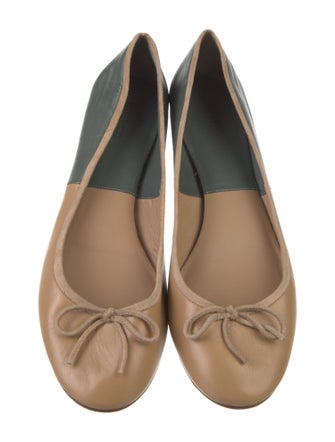Celine Leather Colorblock Pattern Ballet Flats