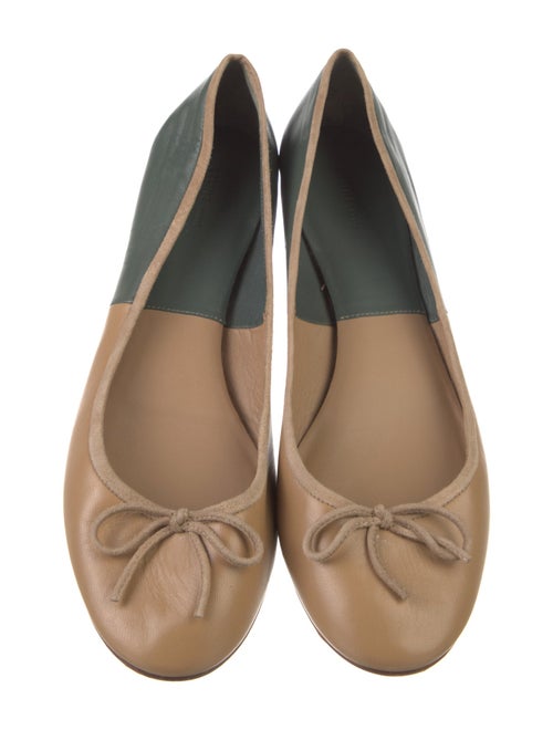 Celine Leather Colorblock Pattern Ballet Flats