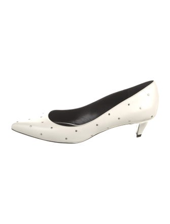 Celine Leather Studded Accents Slingback Pumps
