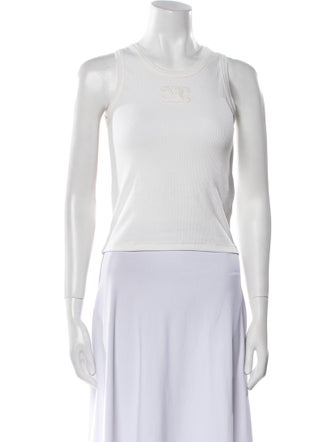 Celine Crew Neck Sleeveless Top