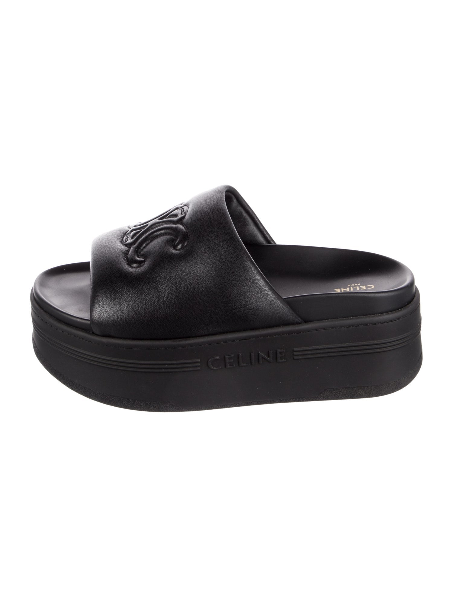 Celine Triomphe Lambskin Slides