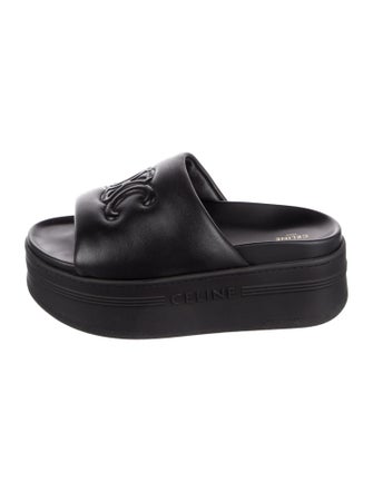 Celine Triomphe Lambskin Slides