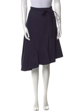 Celine Ruffle Embellishment Knee-Length Skirt